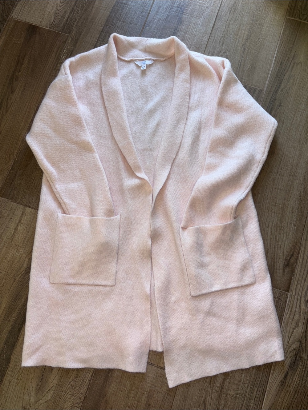 Time and Tru long Pink fuzzy cardigan